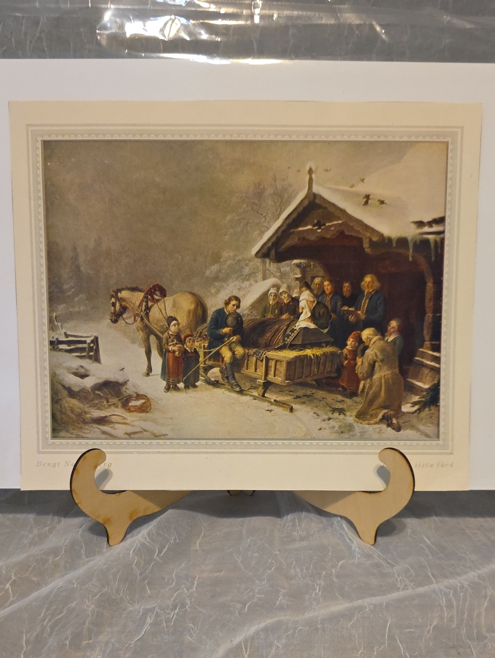 Vintage Winter Scene Print Wall Art - Neutral Tones